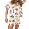 Watercolor Italy Travel Print Pajama Set