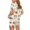 Watercolor Italy Travel Print Pajama Set 2