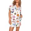 Whimsical Hand Drawn Love Print Pajama Set 1