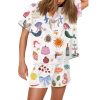 Whimsical Hand Drawn Love Print Pajama Set