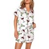 Wine Glass And Martini Print Pajama Set 1