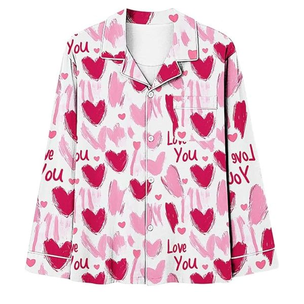 Women Love You Valentines Day Pajamas Set 2