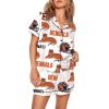 Womens Bengal Football Art Print Pajama Set