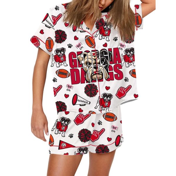 Womens Bulldogs Football Pajama Set