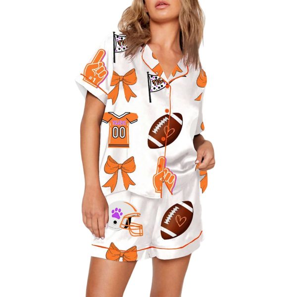 Womens Clemson Football Pajama Set 1