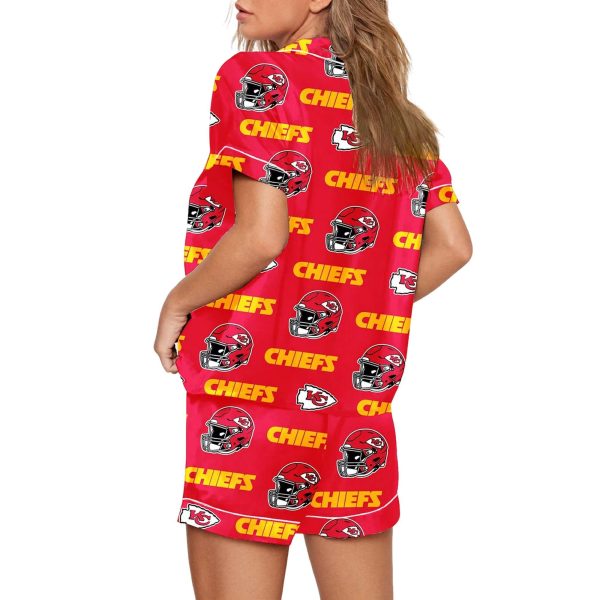 Womens KC Chiefs Football Pajama Set 2