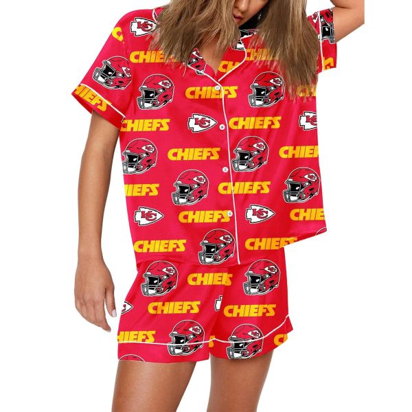 Womens KC Chiefs Football Pajama Set