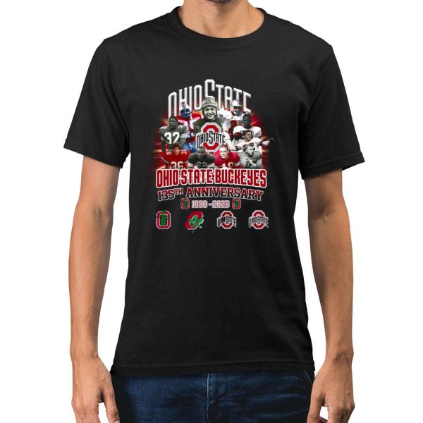 Buckeyes 135th Anniversary 1890 2025 Rose Bowl Champions Shirt