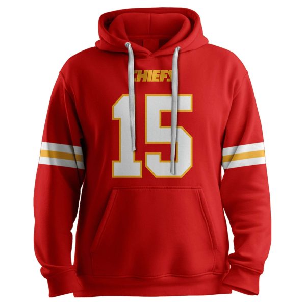 Chief 15 Patrick Maliomes Football Unisex Hoodie 2