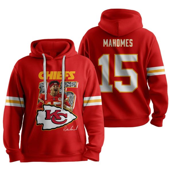 Chief Maliomes 15 Football Unisex Hoodie 1