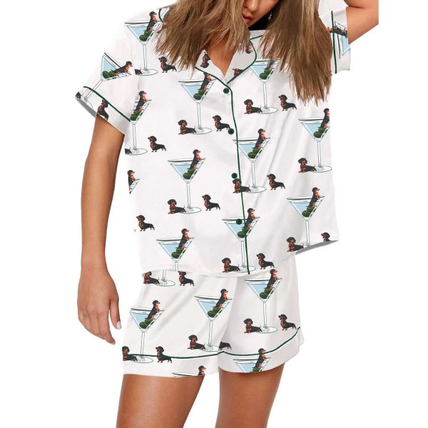 Cocktail Weenies Funny Dachshund Pajama Set