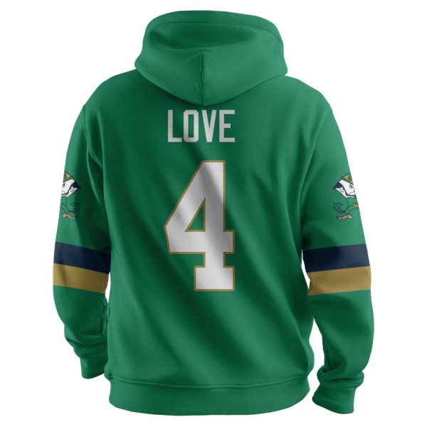 Fighting Irish Love 4 Football Unisex Hoodie