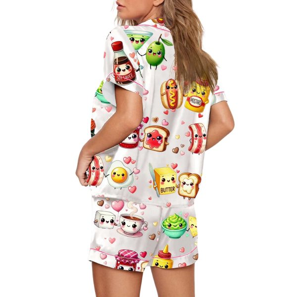 Food Pun Funny Valentine Pajama Set 2