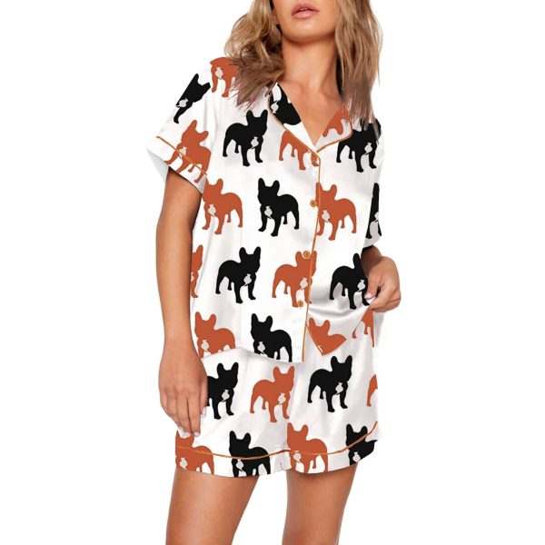 Frenchie Short Sleeve Pajama Set 1