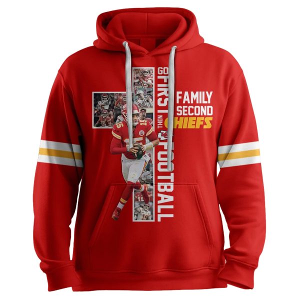 God First Then Family Second Chiefs Football Maliomes 15 Unisex Hoodie 2