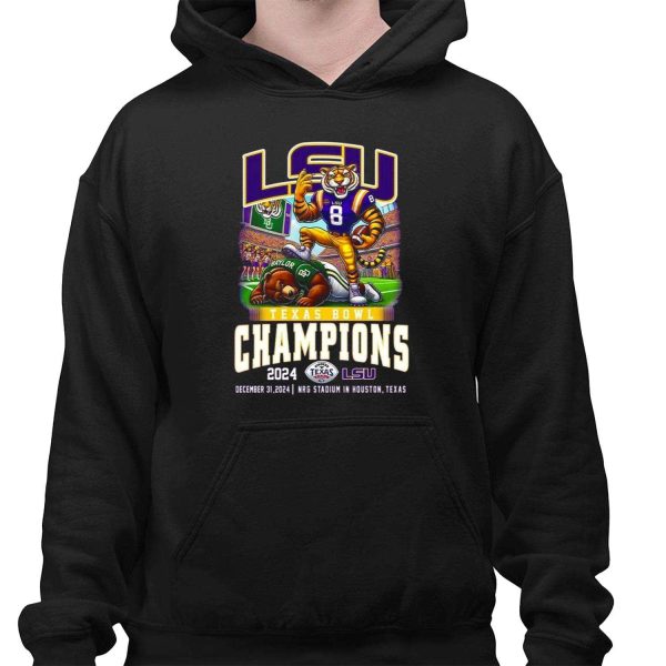 LSU Texas Bowl Champions 2024 Dec 31 Mascot Shirt