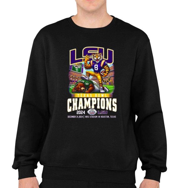 LSU Texas Bowl Champions 2024 Dec 31 Mascot Shirt