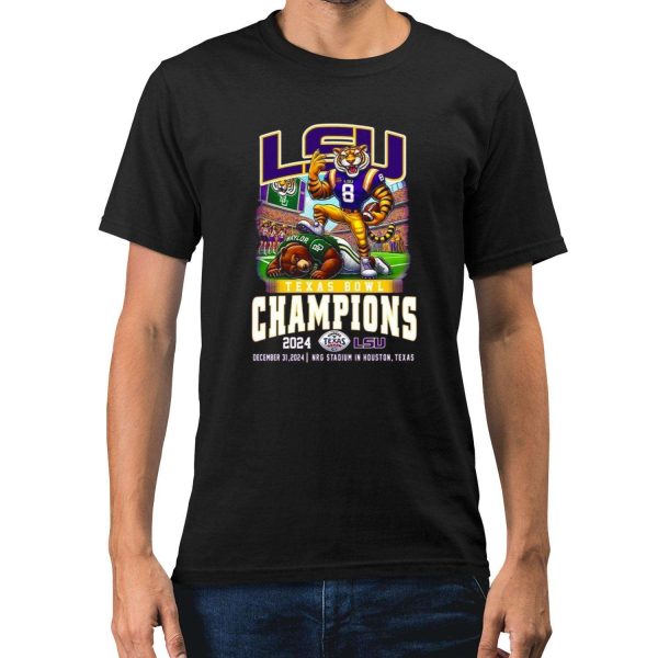 LSU Texas Bowl Champions 2024 Dec 31 Mascot Shirt