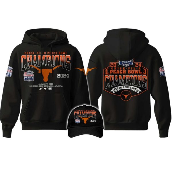 Longhorns 2025 Chick Fi A Peach Bowl Champions Hoodie