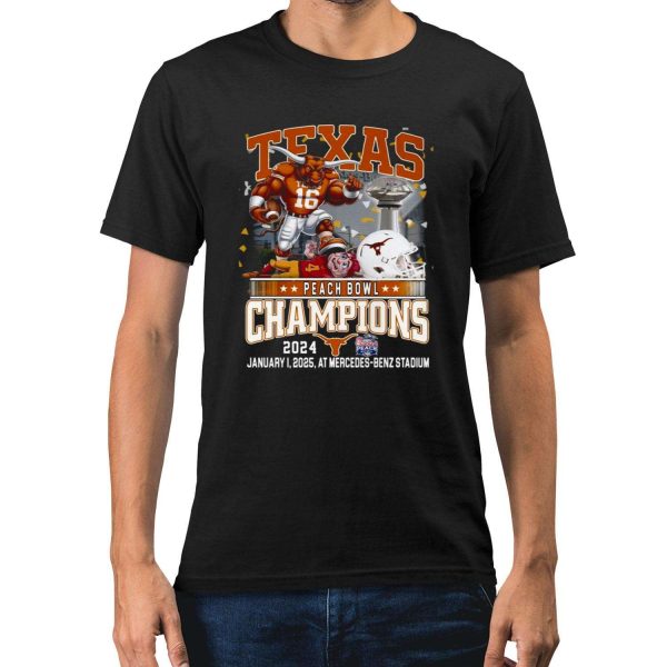 Longhorns 2025 Peach Bowl Champions Shirt