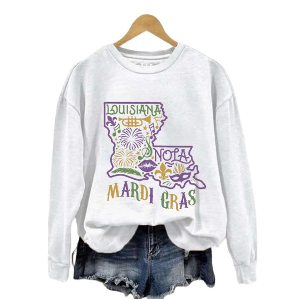 Louisiana New Orleans Mardi Gras Sweatshirt 1