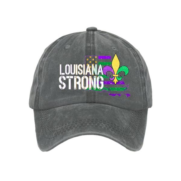 Louisiana Strong Fleur De Lis Hat 1