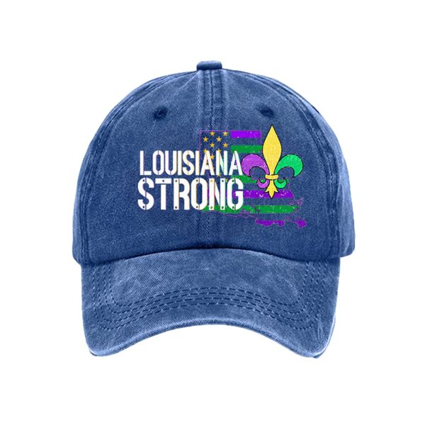 Louisiana Strong Fleur De Lis Hat 2