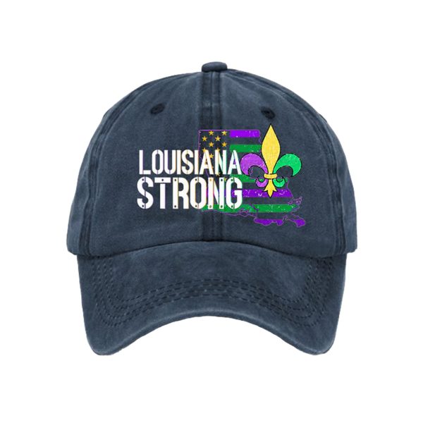 Louisiana Strong Fleur De Lis Hat