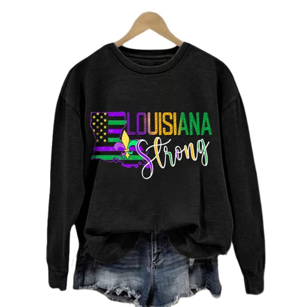 Louisiana Strong Fleur De Lis Sweatshirt 1