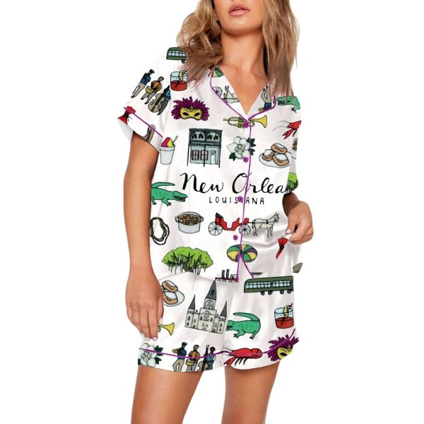 New Orleans Mardi Gras Pajama Set