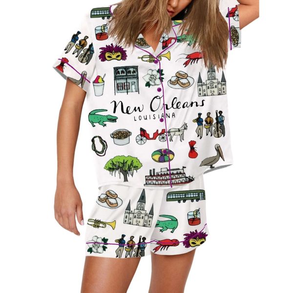 New Orleans Mardi Gras Pajama Set