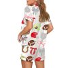 Ohio State Football Bows Print Pajama Set 2