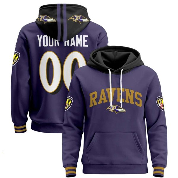 Ravens Football Custom Pullover Hoodie