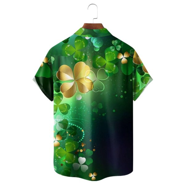 St Patricks Day Four Leaf Gnome Hawaiian Shirt