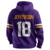 Vikings 18 Jefferson Football Unisex Hoodie